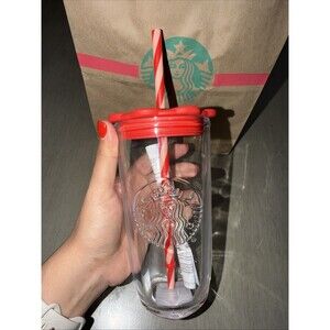 Starbucks 2026 Lunar Year Valentines Glass Flower Heart Cold Cup Quick Ship